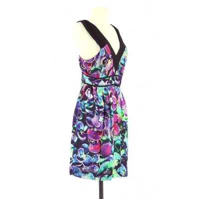 Pre-owned Sandro Silk Mini Dress In Multicolour