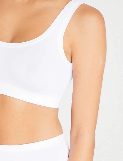 Shop Hanro Women's White Touch Feeling Stretch-jersey Crop Top