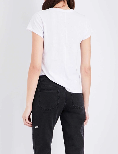Rag & Bone Slub-texture Pima-cotton T-shirt In Bright White