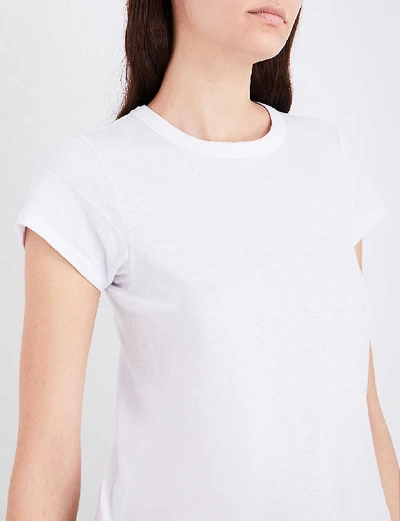 Rag & Bone Slub-texture Pima-cotton T-shirt In Bright White