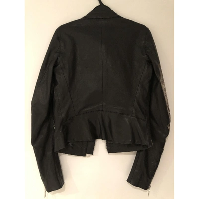 Pre-owned Maison Margiela Leather Biker Jacket In Black