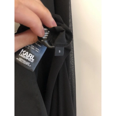 Pre-owned Karl Lagerfeld Silk Shirt In Black