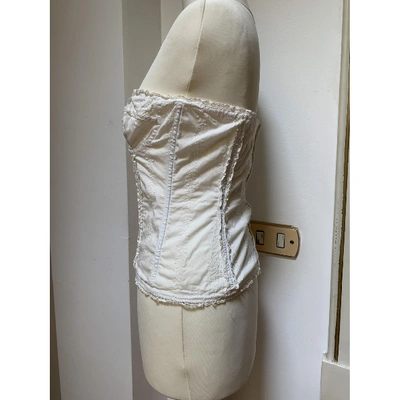 Pre-owned Luisa Beccaria White Cotton  Top