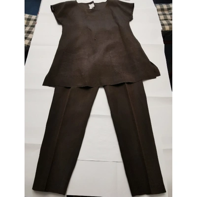 Pre-owned Max Mara Brown Linen Jumpsuit