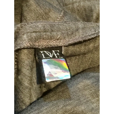 Pre-owned Diane Von Furstenberg Wool Mid-length Dress In Grey