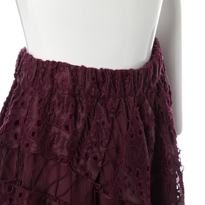Pre-owned Zimmermann Silk Mid-length Skirt In Purple