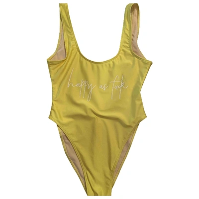 Pre-owned Private Party One-piece Swimsuit In Yellow