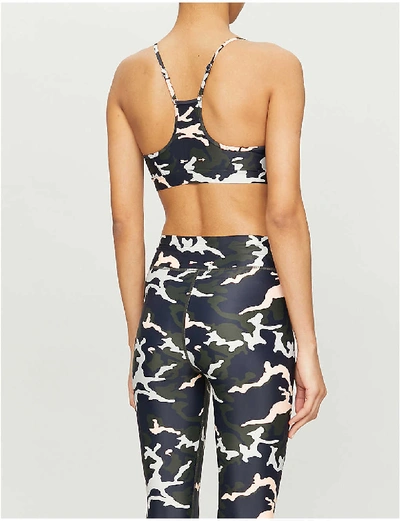 Shop The Upside Andie Camouflage-print Sports-jersey Bra In Camo/multi