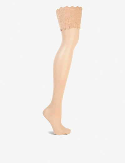 Wolford Womens Cosmetic Satin Touch 20 Hold-ups In Cosmetic (beige)