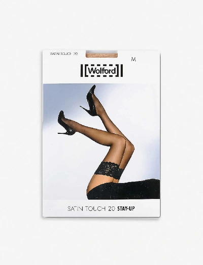 Wolford Womens Cosmetic Satin Touch 20 Hold-ups In Cosmetic (beige)