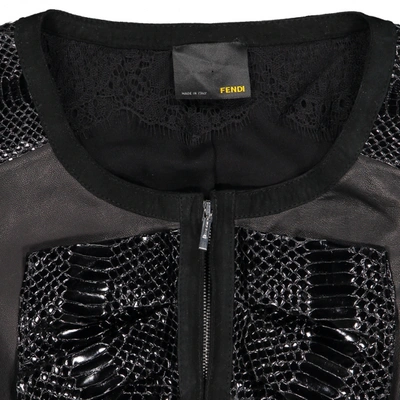 Pre-owned Fendi Black Python Jacket