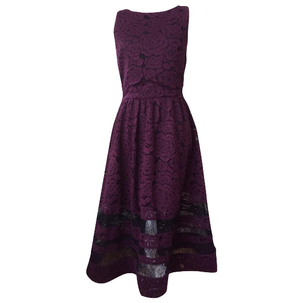 alice and olivia burgundy dress