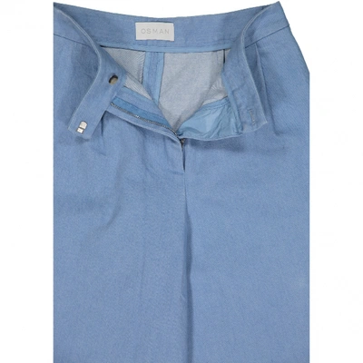 Pre-owned Osman Trousers In Blue