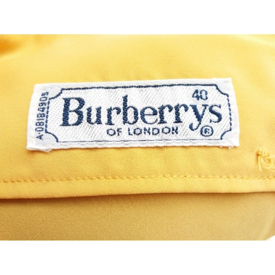 Pre-owned Burberry Yellow Polyester Top