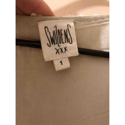 Pre-owned Swildens Coat In Silver