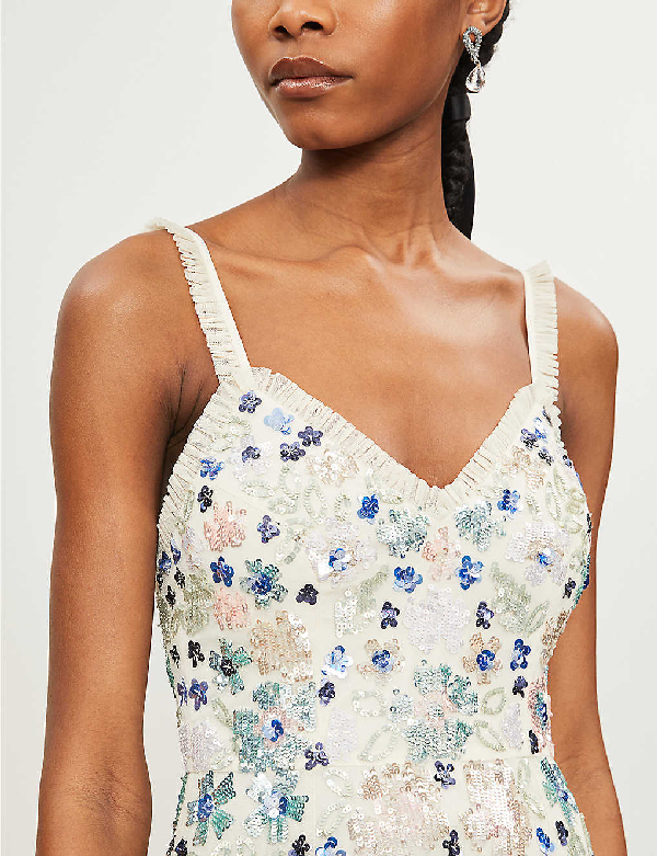 needle and thread wildflower sequin gown