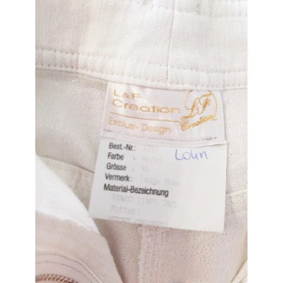 Pre-owned Lf Markey Trousers In White