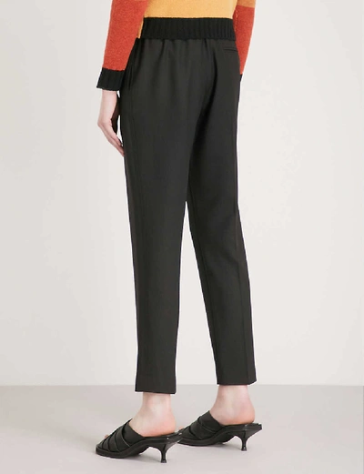 Shop Joseph Lound Relaxed-fit Cropped Woven Trousers In Black