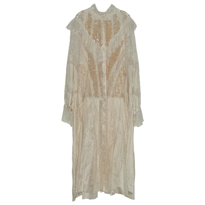 Pre-owned Givenchy Mid-length Dress In Ecru
