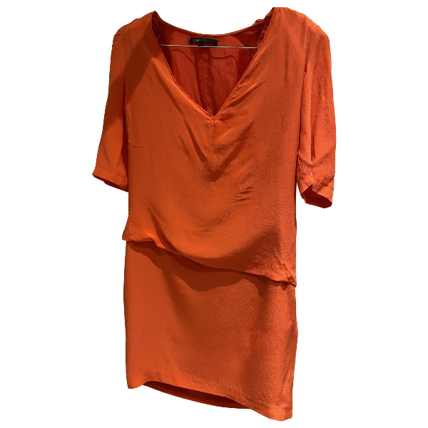 maje orange dress