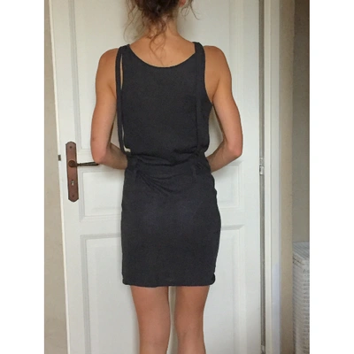Pre-owned Veronique Leroy Mini Dress In Grey
