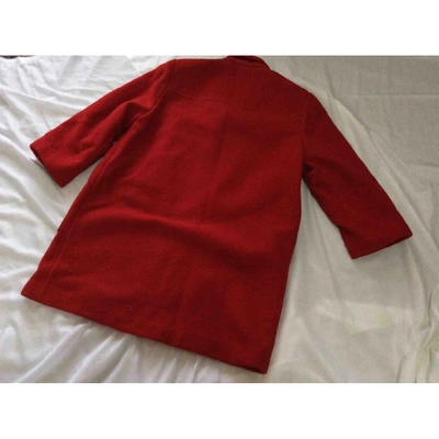 Pre-owned Easy Peasy Wool Coat In Red