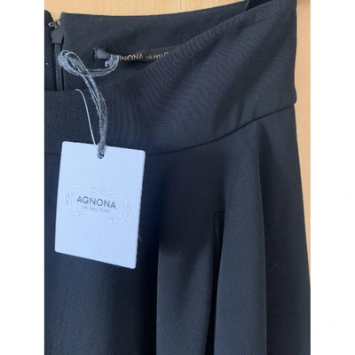 AGNONA Pre-owned Wool Mid-length Skirt In Black