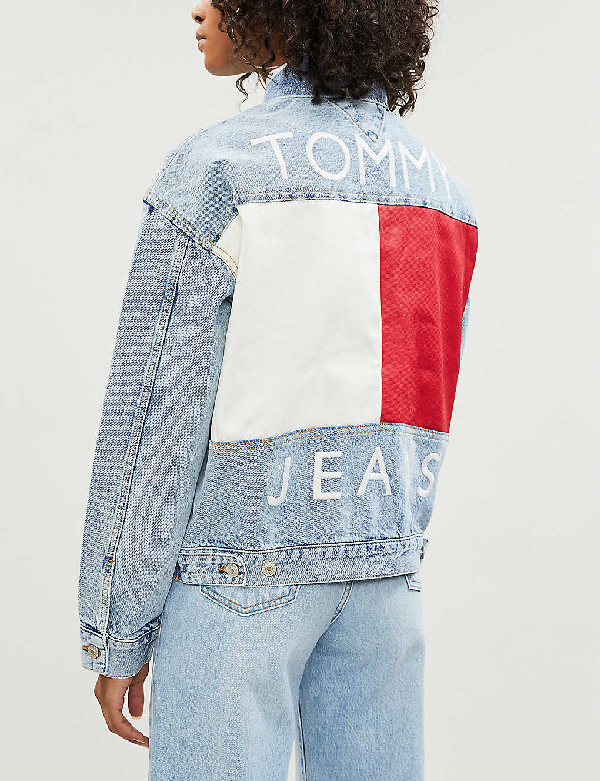 tommy jeans flag denim jacket