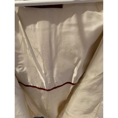 Pre-owned Max Mara White Wool Coat