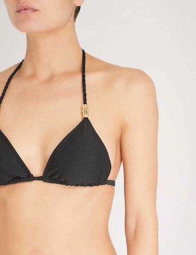 Shop Heidi Klein Women's Black Core Triangle Bikini Top