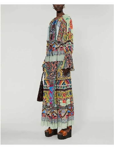 Shop Etro Abito Edera Silk Maxi Dress