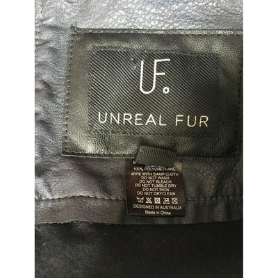Pre-owned Unreal Fur Straight Pants In Navy