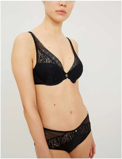 Shop Chantelle Spirit Lace Spacer Bra In Black 011