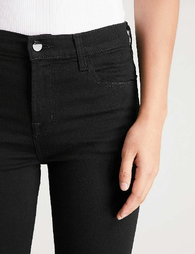 Shop J Brand Alana Skinny High-rise Jeans In Seriously Black