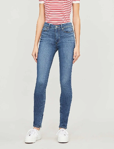 Shop Paige Womens Tristan Hoxton Skinny High-rise Jeans In Blue