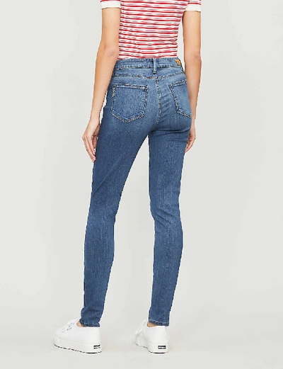 Paige Hoxton Mid-rise Skinny Jeans In Blue