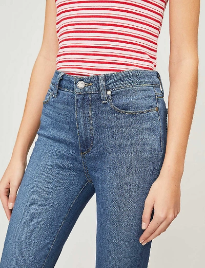 Paige Hoxton Mid-rise Skinny Jeans In Blue