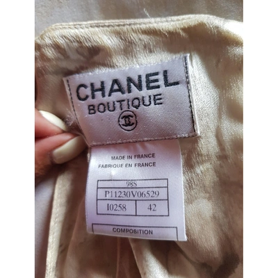 Pre-owned Chanel Silk Jumpsuit In Beige