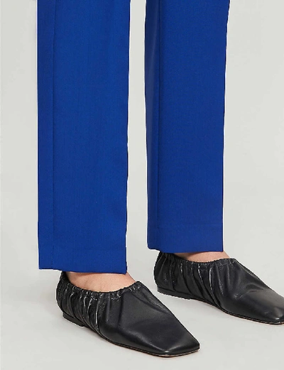 Shop Joseph Sloe Wool-toile Trousers In Klein