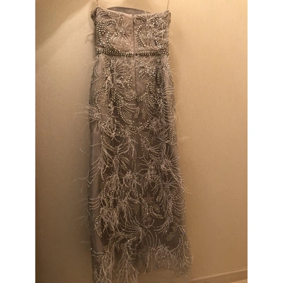 Pre-owned Marchesa Metallic Dress