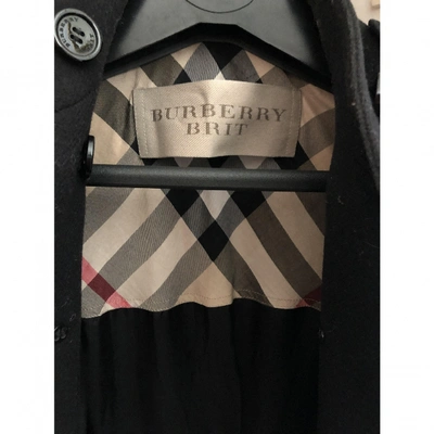 Pre-owned Burberry Black Wool Coat