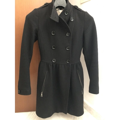 Pre-owned Burberry Black Wool Coat