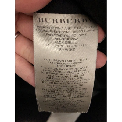 Pre-owned Burberry Black Wool Coat