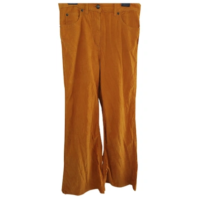 Pre-owned Jean Paul Gaultier Velvet Large Pants In Orange