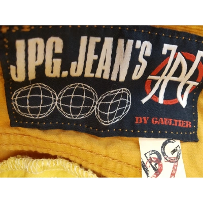 Pre-owned Jean Paul Gaultier Velvet Large Pants In Orange