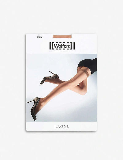 Shop Wolford Naked 8 Hold-ups In Gobi