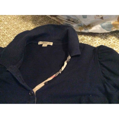 Pre-owned Burberry Blue Cotton Top