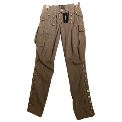 Pre-owned Dolce & Gabbana Trousers In Khaki