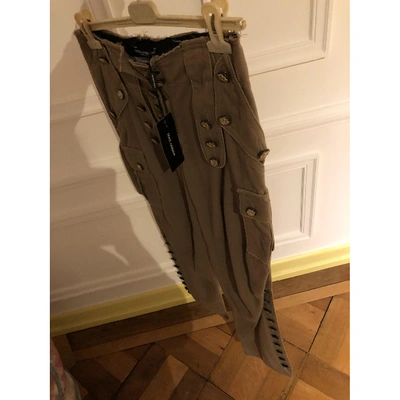 Pre-owned Dolce & Gabbana Trousers In Khaki