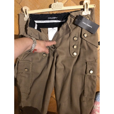 Pre-owned Dolce & Gabbana Trousers In Khaki